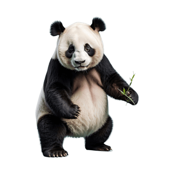 AI generated Panda isolated on transparent background png
