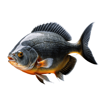 AI generated Piranha isolated on transparent background png