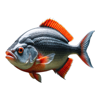 AI generated Piranha isolated on transparent background png
