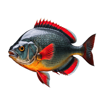 AI generated Piranha isolated on transparent background png