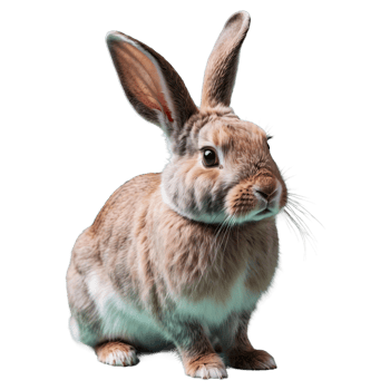 AI generated Rabbit isolated on transparent background png