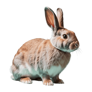 AI generated Rabbit isolated on transparent background png