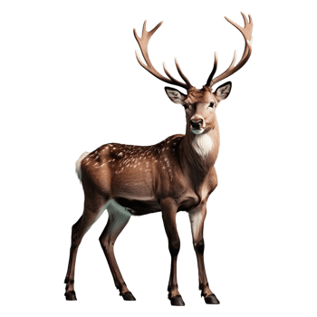 AI generated Reindeer isolated on transparent background png