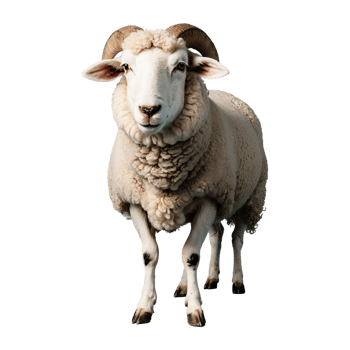 AI generated Sheep isolated on transparent background png