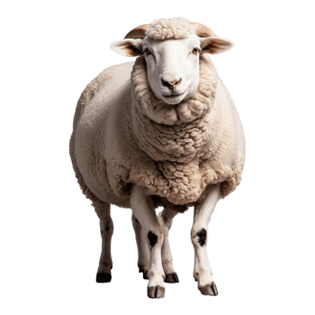 AI generated Sheep isolated on transparent background png
