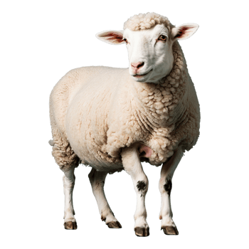AI generated Sheep isolated on transparent background png