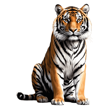 AI generated Tiger isolated on transparent background png