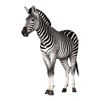 AI generated Zebra isolated on transparent background png