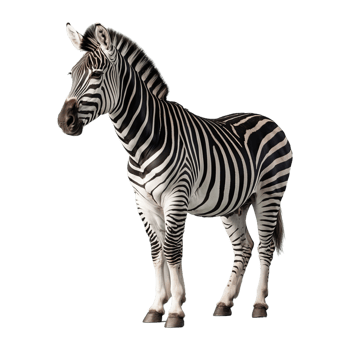 AI generated Zebra isolated on transparent background png