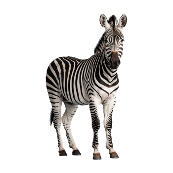 AI generated Zebra isolated on transparent background png