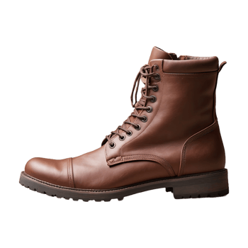 AI generated Brown Combat Boot isolated on transparent background png