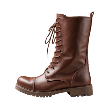 AI generated Brown Combat Boot isolated on transparent background png