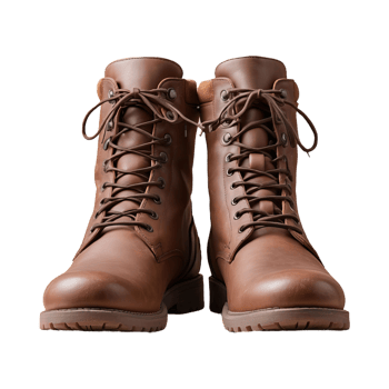 AI generated Brown Combat Boot isolated on transparent background png