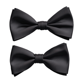 AI generated Classic Black Bow Tie isolated on transparent background png