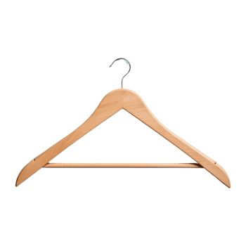 AI generated Wooden Clothes Hanger isolated on transparent background png