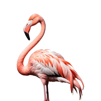 AI generated Flamingo bird isolated on transparent background png
