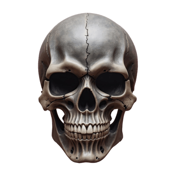 AI generated Skull Mask isolated on transparent background png