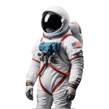 AI generated Space Suit isolated on transparent background png