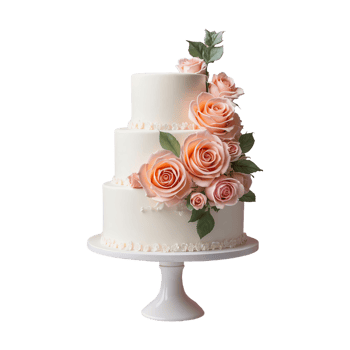 AI generated Wedding Cake isolated on transparent background png