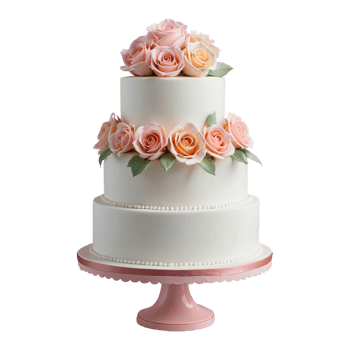 AI generated Wedding Cake isolated on transparent background png