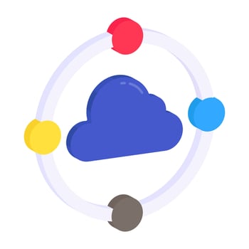 Premium download icon of cloud networking vector