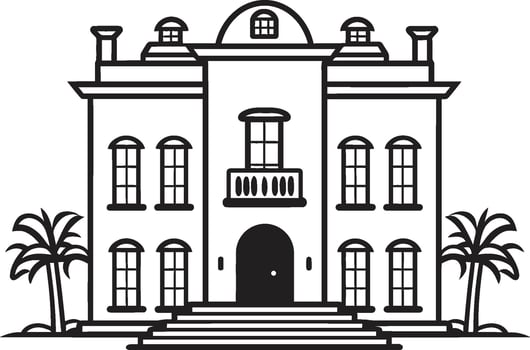 Animated Urban Structure Cartoon Building Sketch in Vector Dynamic Cityscape Sketch Cartoon Building Vector Logo Icon