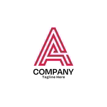 Letter A Logo with Minimal Style vector