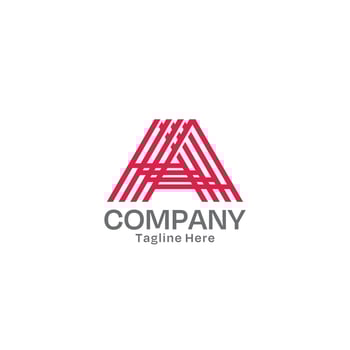Letter A Logo with Minimal Style vector