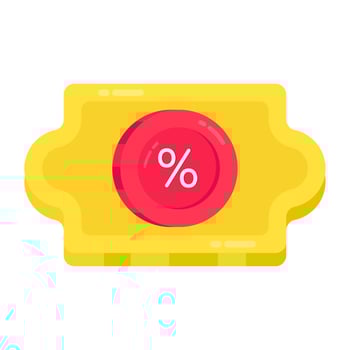 Modern design icon of discount card vector
