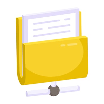Perfect design icon of network folder vector