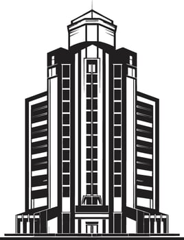 Urban Skylines Essence Multifloral Urban Building Vector Icon Downtown Marvel Symphony Multifloor Cityscape Vector Emblem