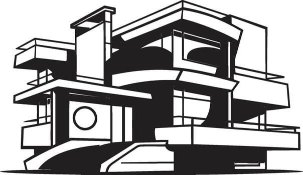Chic Living Icon Stylish House Design Vector Logo Classy Home Symbol Modern House Idea Vector Icon