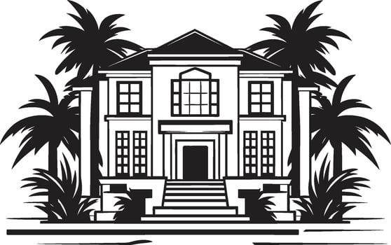 Chic Living Icon Stylish House Design Vector Logo Classy Home Symbol Modern House Idea Vector Icon