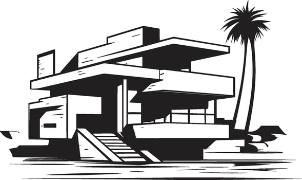 Vogue Home Icon Stylish House Idea Vector Logo Classy Living Crest Modern House Design Vector Icon