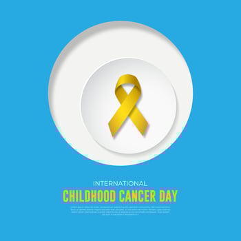 International Childhood Cancer Day February 15 Background Vector Illustration