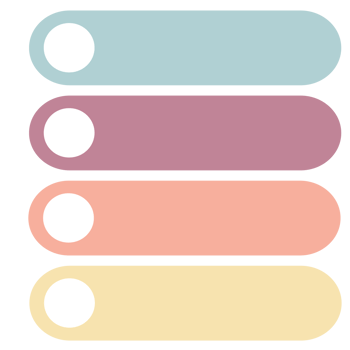 Infographic List with 4 Steps and Process Design png