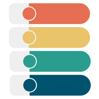 Infographic List with 4 Steps and Process Design png