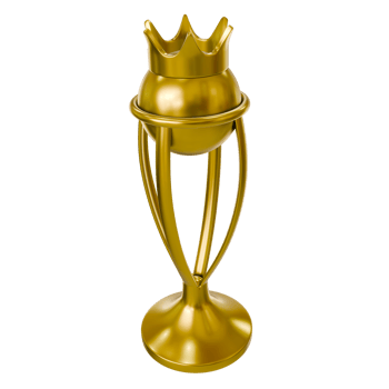 Realistic 3D golden trophy png