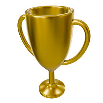3D Gold Trophy png