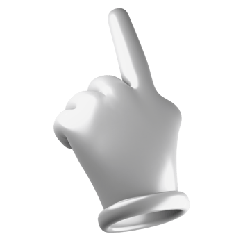 3d illustration cute hand gesture png