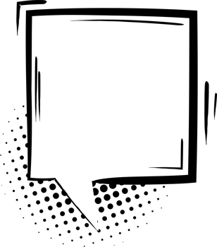 Black and white Pop art polka dots halftone speech bubble balloon icon sticker memo keyword planner text box banner, flat png transparent element design