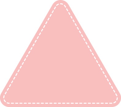 Blank cute pastel pink triangle shape icon. Flat design illustration. png