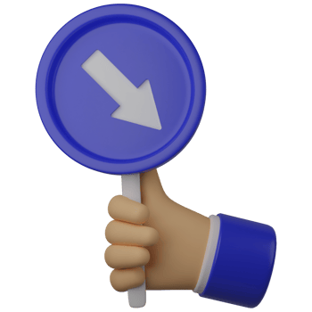 3d illustration cute hand holding arrow traffic sign png