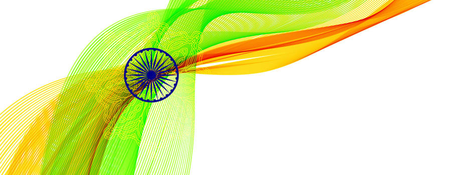 Abstract tricolor indian flag background illustration vector