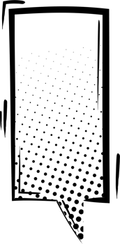 Black and white Pop art polka dots halftone speech bubble balloon icon sticker memo keyword planner text box banner, flat png transparent element design