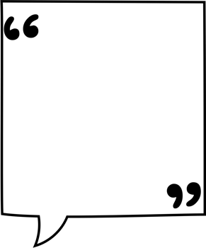 Black and white speech bubble balloon with quotation marks, icon sticker memo keyword planner text box banner, flat png transparent element design