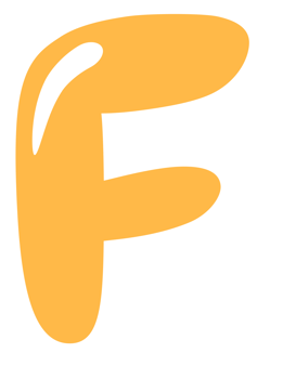Cute Alphabet Letter F png