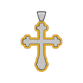 religious cross christian cartoon vector illustration