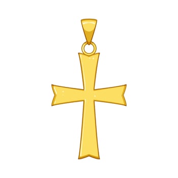 symbol cross christian cartoon vector illustration