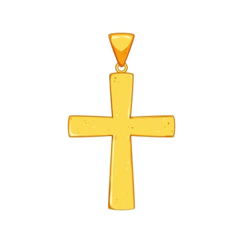 catholic cross christian cartoon vector illustration